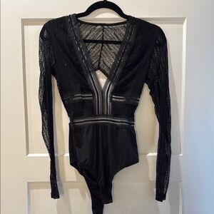 Elegant Black Lace Bodysuit